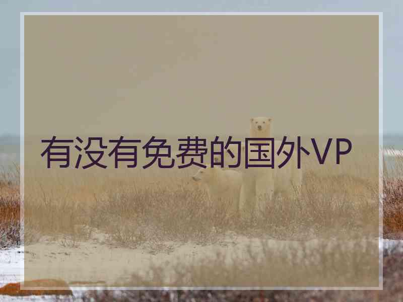 有没有免费的国外VP
