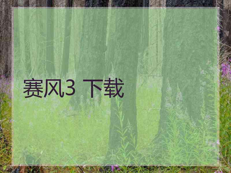 赛风3 下载