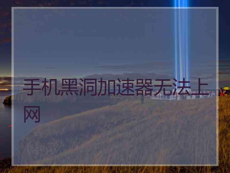 手机黑洞加速器无法上网