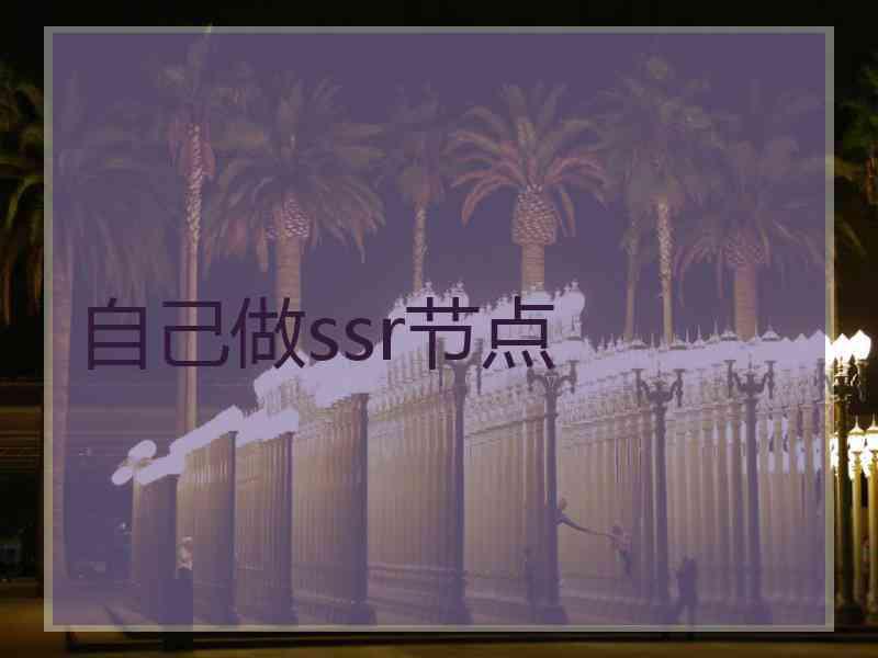 自己做ssr节点